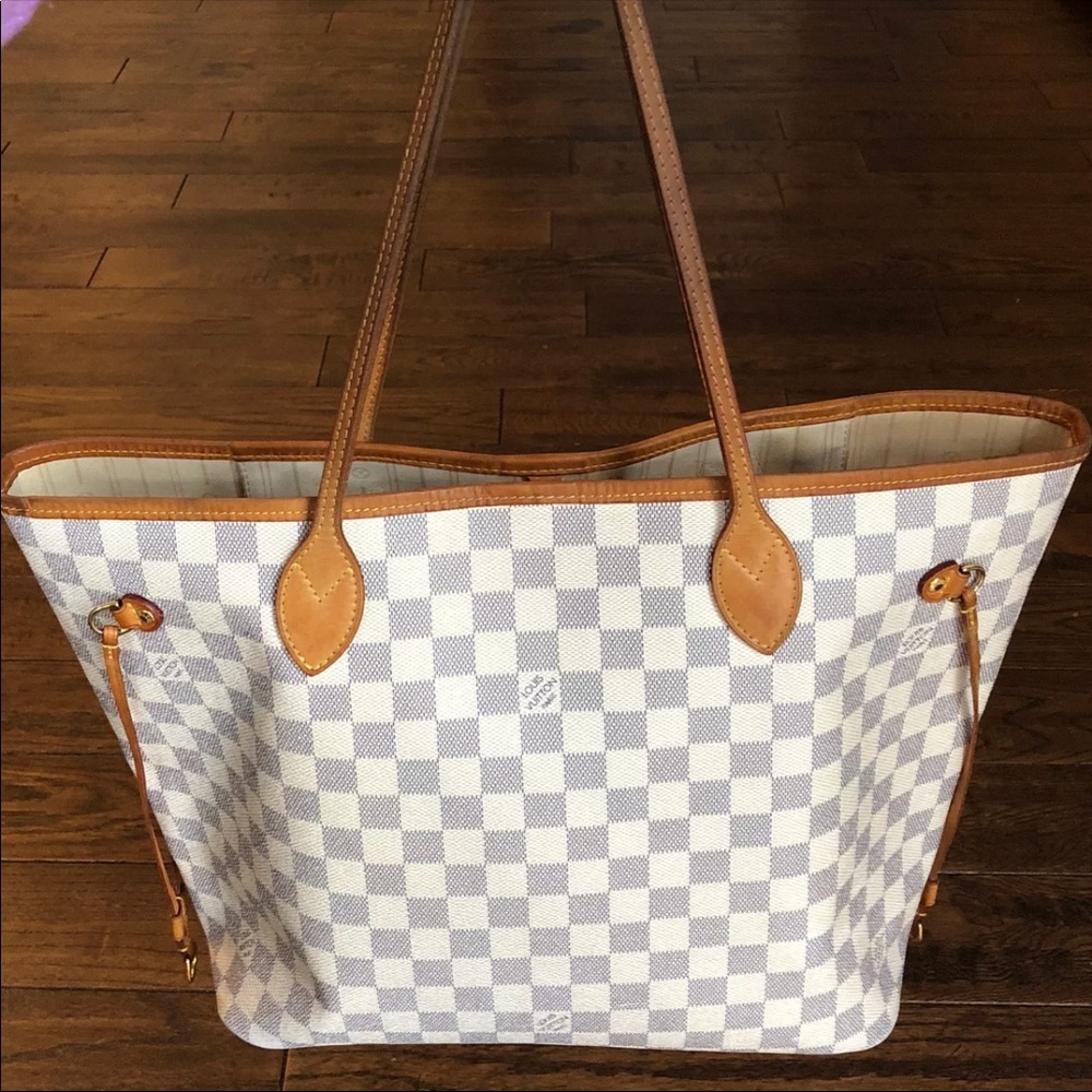 SOLD!!!!  Louis Vuitton Neverfull MM damier azur